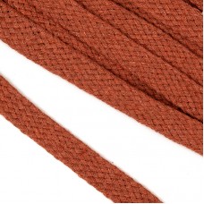 Шнур плоский х/б 15мм турецкое плетение цв.009 морковь уп.50 м