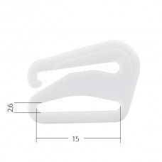 Крючок для бюстгальтера пластик  ARTA.F. SF-2-3 d15мм, цв.001 белый, уп.50шт