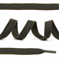 Шнурки TBY плоский 15мм SLF056 длина 130 см цв.хаки уп.10шт