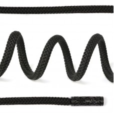 Шнурки TBY круглые 6мм SLF046 длина 130 см цв.черный уп.10шт