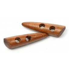 Пуговицы деревянные TBY BT.WD.044 цв.002 коричневый 95L-60мм, 2 прокола, 20 шт