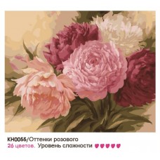 Раскраски по номерам Molly KH0055 Оттенки розового (26 Цветов) 40х50 см