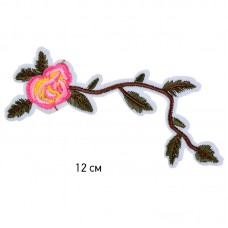 Термоаппликации TBY-2166 Цветок 12см, розовый уп.10шт