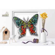 Набор для вышивки бисером 3-D БЛАГОВЕСТ Б-100 Бабочка Chrysiridia Madagascarensis 13,5х12 см