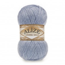 Пряжа для вязания Ализе Angora Gold (20% шерсть, 80% акрил) 5х100г/550м цв.221 светлый джинс