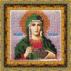 Рисунок на ткани Вышивальная мозаика  4057 Икона Св. Мученица Зинаида Тарсийская 6,5х6,5 см
