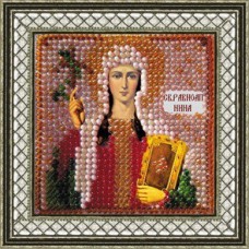 Рисунок на ткани Вышивальная мозаика  4051 Икона Св. Равноапостольная Нина 6,5х6,5 см