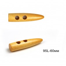 Пуговицы деревянные TBY BT.WD.056 цв.001 натуральный 95L-60мм, 2 прокола, 20 шт