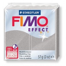 FIMO Effect полимерная глина, запекаемая в печке, уп. 57г цв.св.серебристый перламутр 8020-817