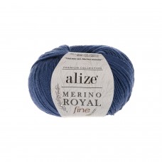Пряжа для вязания Ализе Merino Royal Fine (100% шерсть) 10х50г/175м цв.444 джинс