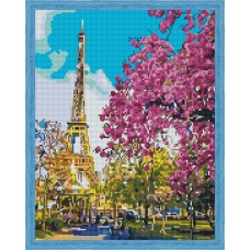 Алмазная вышивка Парижская весна QA201488 40х50 тм Цветной