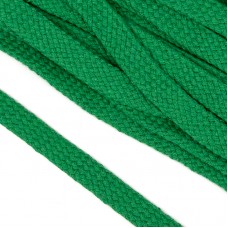 Шнур плоский х/б 15мм турецкое плетение цв.018 св.зелёный уп.50 м