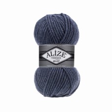 Пряжа для вязания Ализе Superlana maxi (25% шерсть, 75% акрил) 5х100г/100м цв.203 джинс меланж