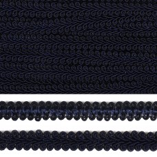 Тесьма TBY Шанель плетеная шир.12мм 0384-0016 цв.154 т.синий уп.18,28м
