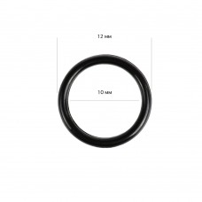 Кольцо для бюстгальтера пластик TBY-82609 d10мм, цв.черный, уп.100шт