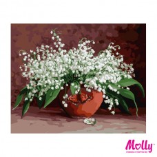 Картины по номерам Molly GX9064 Бузин. Ландыши (24 краски) 40х50 см