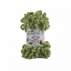 Пряжа для вязания Ализе Puffy (100% микрополиэстер) 5х100г/9.5м цв.485 зеленый