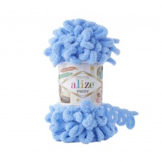 Пряжа для вязания Ализе Puffy (100% микрополиэстер) 5х100г/9.5м цв.342 средне-синий