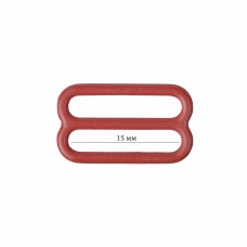 Пряжка регулятор для бюстгальтера металл ARTA.F.2828 15мм цв.101 темно-красный, уп.50шт