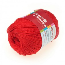 Пряжа для вязания ТРО Крокус (100% мерсеризованный хлопок) 5х100г/160м цв.0042 красный
