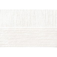 Пряжа для вязания ПЕХ Молодёжная (91% акрил высокообъемный, 9% полиамид) 5х200г/280м цв.001 белый