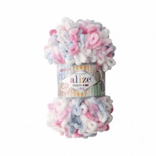Пряжа для вязания Ализе Puffy Fine Color (100% микрополиэстер) 5х100г/14,5м цв.5945
