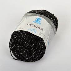 Пряжа для вязания КАМТ Бусинка (90% хлопок, 10% вискоза) 5х50г/110м цв.003 черный