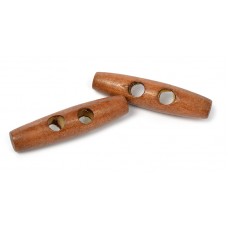 Пуговицы деревянные TBY BT.WD.027 цв.004 коричневый 80L-51мм, 2 прокола, 20 шт