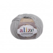 Пряжа для вязания Ализе Lana Coton (26% шерсть, 26% хлопок, 48% акрил) 10х50г/160м цв.420 облачно-серый