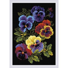 Набор РИОЛИС мозаичная картина AM0069 Анютины цветы 21х30 см