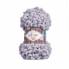 Пряжа для вязания Ализе Puffy Fine (100% микрополиэстер) 5х100г/14м цв.268 серый
