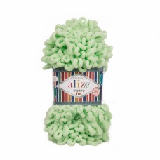 Пряжа для вязания Ализе Puffy Fine (100% микрополиэстер) 5х100г/14м цв.516 пастельно-зелёный
