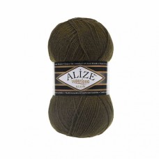 Пряжа для вязания Ализе Superlana klasik (25% шерсть, 75% акрил) 5х100г/280м цв.214 оливковый зеленый