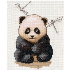 Набор для вышивания мулине НИТЕКС 0123 Бэби панда 18х20 см