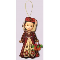 Наборы для вышивания декоративных игрушек BUTTERFLY  F083 Кукла. Грузия