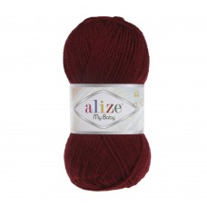 Пряжа для вязания Ализе My Baby (100% акрил) 5х50г/150м цв.057 бордовый