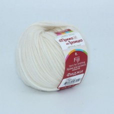 Пряжа для вязания ТРО Фиджи (20% мериносовая шерсть, 60% хлопок, 20% акрил) 5х50г/95м цв.0001 белый
