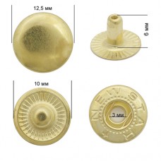 Кнопка сталь New Star N54 (S-образная) 12,5мм цв. золото уп. 1440шт