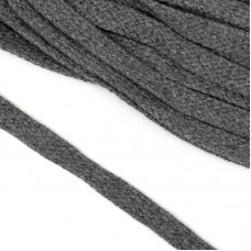 Шнур плоский х/б 10мм турецкое плетение цв.029 серый уп.50 м