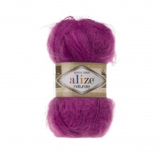 Пряжа для вязания Ализе Naturale (60% шерсть, 40% хлопок) 5х100г/230м цв.149 темная фуксия