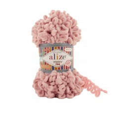Пряжа для вязания Ализе Puffy Fine (100% микрополиэстер) 5х100г/14м цв.340 светло-розовый