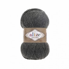 Пряжа для вязания Ализе Alpaca Royal (30% альпака, 15% шерсть, 55% акрил) 5х100г/280м цв.182 т.серый меланж