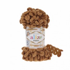 Пряжа для вязания Ализе Puffy (100% микрополиэстер) 5х100г/9.5м цв.179 бежевый меланж