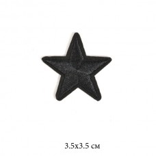 Термоаппликации TBY-2128 Звезда черная 3,5х3,5хсм 10 шт