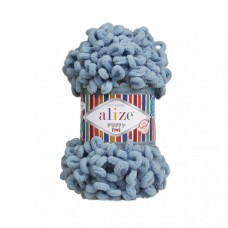 Пряжа для вязания Ализе Puffy Fine (100% микрополиэстер) 5х100г/14м цв.280 сумеречно синий