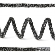 Шнурки TBY плоские 5мм SLF034 длина 130 см цв.черный/белый уп.10шт