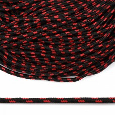 Шнур круглый полипропилен 05мм  1с-5 плетёный цв.черно/красный уп.100м