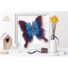 Пластиковая перфорированная основа БЛАГОВЕСТ БС-044 3-D Бабочка. Papilio Pericles 10х12 см