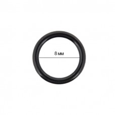 Кольцо для бюстгальтера пластик TBY-12671 d8мм, цв.черный, уп.100шт
