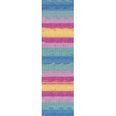 Пряжа для вязания Ализе Sekerim Batik (90% акрил, 10% полиамид) 5х100г/350м цв.6550 секционная